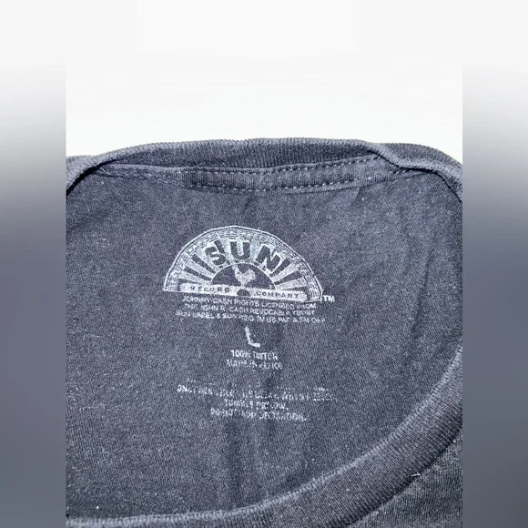 Sun records co Johnny Cash L men’s T shirt black - Picture 5 of 6